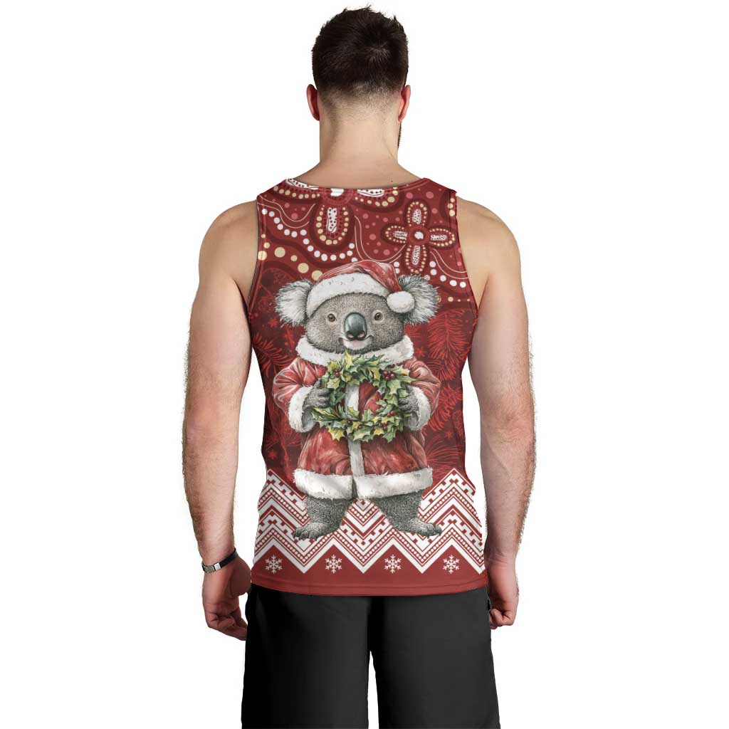 Here For A Koality Xmas Australia Abogirinal Men Tank Top Santa Koala - Aussie Hoodie