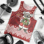Here For A Koality Xmas Australia Abogirinal Men Tank Top Santa Koala - Aussie Hoodie