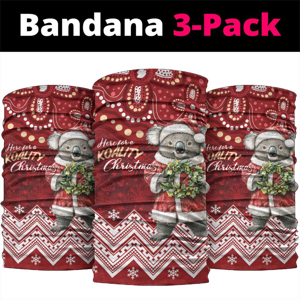 Here For A Koality Xmas Australia Abogirinal Neck Gaiter Santa Koala - Aussie Hoodie
