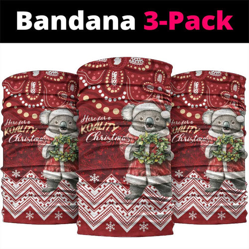 Here For A Koality Xmas Australia Abogirinal Neck Gaiter Santa Koala - Aussie Hoodie