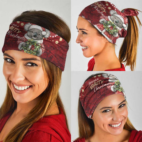 Here For A Koality Xmas Australia Abogirinal Neck Gaiter Santa Koala - Aussie Hoodie