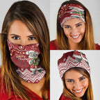 Here For A Koality Xmas Australia Abogirinal Neck Gaiter Santa Koala - Aussie Hoodie