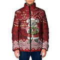 Here For A Koality Xmas Australia Abogirinal Padded Jacket Santa Koala - Aussie Hoodie