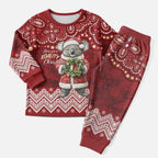 Here For A Koality Xmas Australia Abogirinal Christmas Pajama Set Santa Koala - Aussie Hoodie