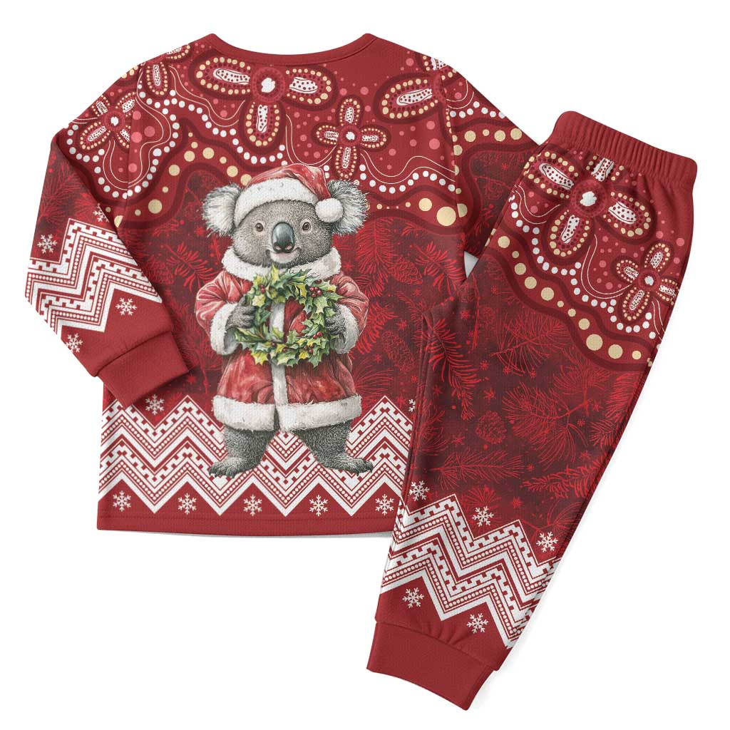 Here For A Koality Xmas Australia Abogirinal Christmas Pajama Set Santa Koala - Aussie Hoodie