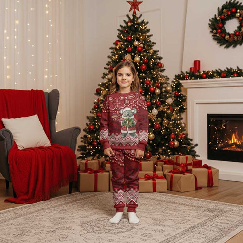 Here For A Koality Xmas Australia Abogirinal Christmas Pajama Set Santa Koala - Aussie Hoodie