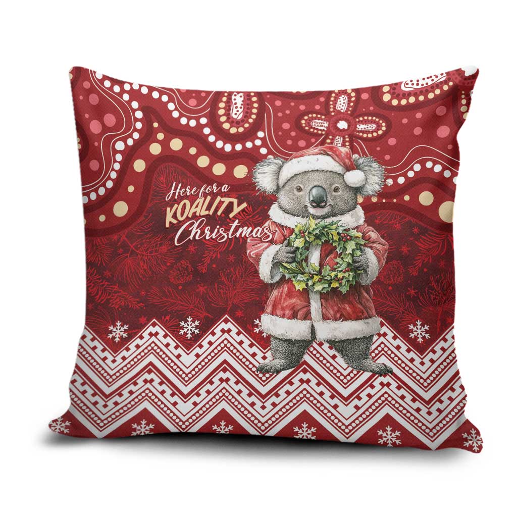 Here For A Koality Xmas Australia Abogirinal Pillow Cover Santa Koala - Aussie Hoodie