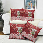 Here For A Koality Xmas Australia Abogirinal Pillow Cover Santa Koala - Aussie Hoodie