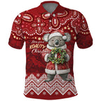 Here For A Koality Xmas Australia Abogirinal Polo Shirt Santa Koala - Aussie Hoodie