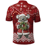 Here For A Koality Xmas Australia Abogirinal Polo Shirt Santa Koala - Aussie Hoodie