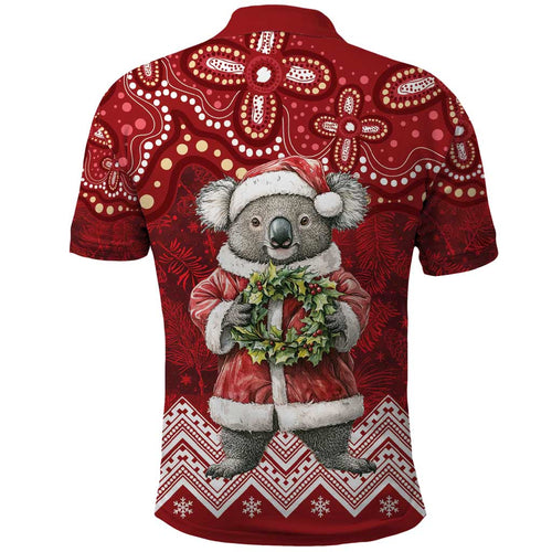 Here For A Koality Xmas Australia Abogirinal Polo Shirt Santa Koala - Aussie Hoodie