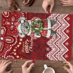 Here For A Koality Xmas Australia Abogirinal Puzzle Santa Koala - Aussie Hoodie