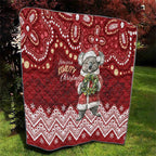 Here For A Koality Xmas Australia Abogirinal Quilt Santa Koala - Aussie Hoodie