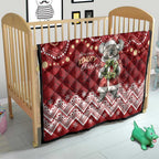 Here For A Koality Xmas Australia Abogirinal Quilt Santa Koala - Aussie Hoodie