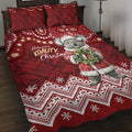 Here For A Koality Xmas Australia Abogirinal Quilt Bed Set Santa Koala - Aussie Hoodie