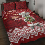 Here For A Koality Xmas Australia Abogirinal Quilt Bed Set Santa Koala - Aussie Hoodie