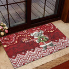 Here For A Koality Xmas Australia Abogirinal Rubber Doormat Santa Koala - Aussie Hoodie