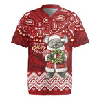 Here For A Koality Xmas Australia Abogirinal Rugby Jersey Santa Koala - Aussie Hoodie