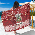 Here For A Koality Xmas Australia Abogirinal Sarong Santa Koala - Aussie Hoodie