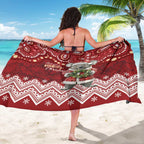 Here For A Koality Xmas Australia Abogirinal Sarong Santa Koala - Aussie Hoodie