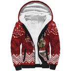 Here For A Koality Xmas Australia Abogirinal Sherpa Hoodie Santa Koala - Aussie Hoodie