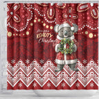 Here For A Koality Xmas Australia Abogirinal Shower Curtain Santa Koala - Aussie Hoodie