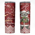 Here For A Koality Xmas Australia Abogirinal Skinny Tumbler Santa Koala - Aussie Hoodie