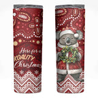 Here For A Koality Xmas Australia Abogirinal Skinny Tumbler Santa Koala - Aussie Hoodie