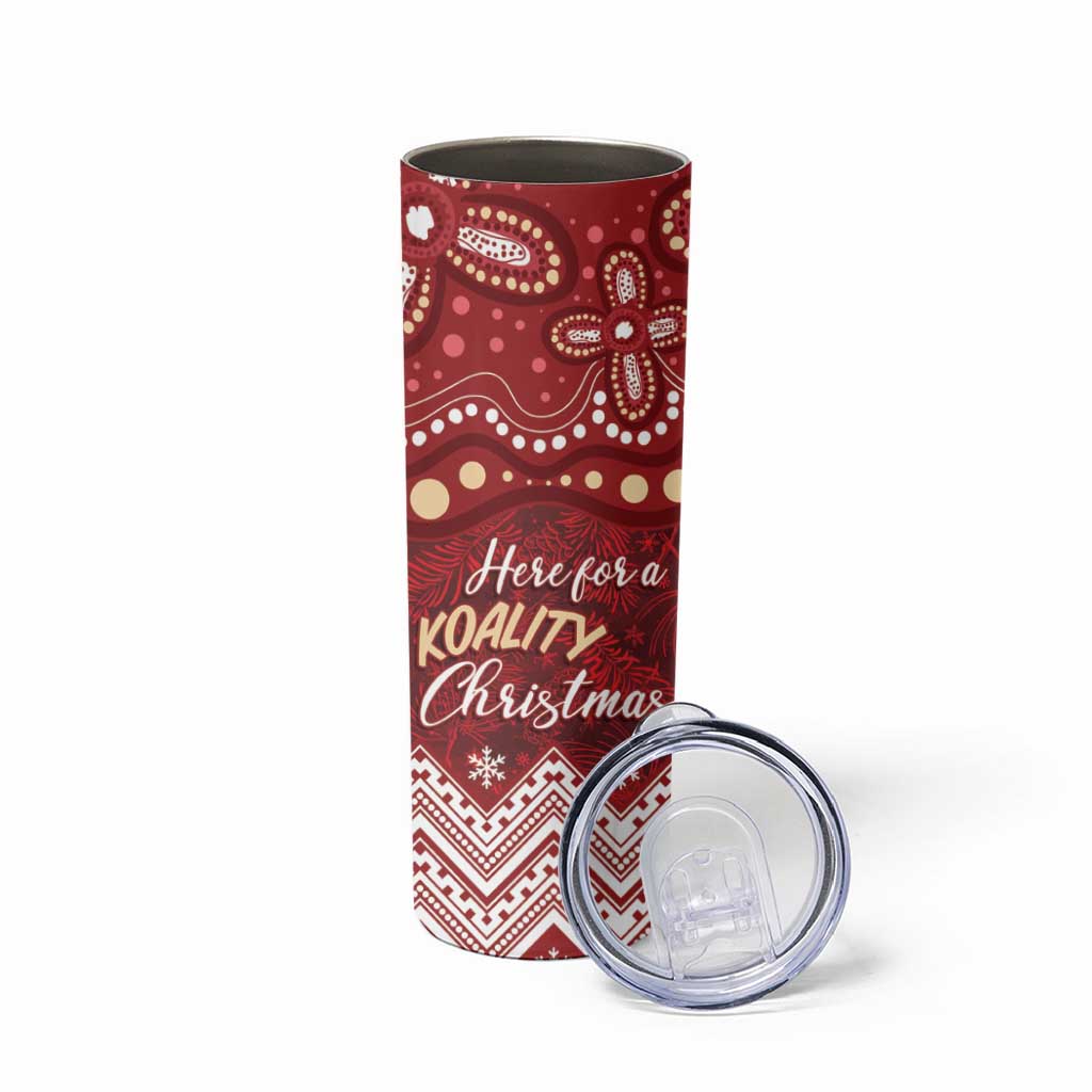 Here For A Koality Xmas Australia Abogirinal Skinny Tumbler Santa Koala - Aussie Hoodie