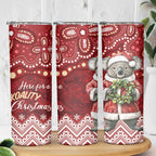 Here For A Koality Xmas Australia Abogirinal Skinny Tumbler Santa Koala - Aussie Hoodie