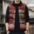 Here For A Koality Xmas Australia Abogirinal Sleeveless Puffer Jacket Santa Koala - Aussie Hoodie