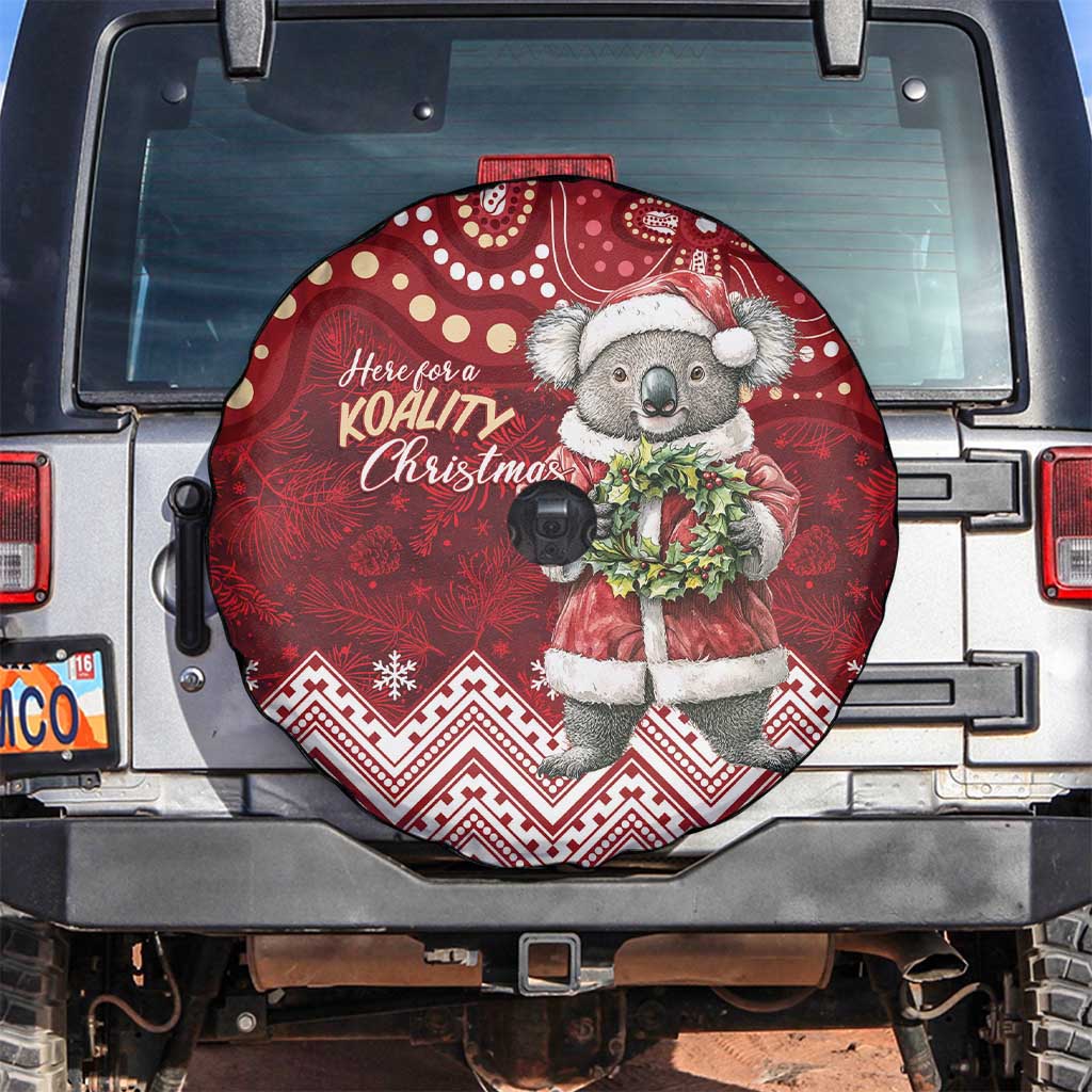 Here For A Koality Xmas Australia Abogirinal Spare Tire Cover Santa Koala - Aussie Hoodie