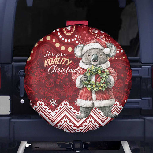 Here For A Koality Xmas Australia Abogirinal Spare Tire Cover Santa Koala - Aussie Hoodie