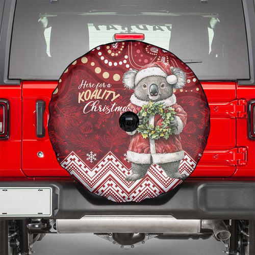 Here For A Koality Xmas Australia Abogirinal Spare Tire Cover Santa Koala - Aussie Hoodie