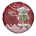 Here For A Koality Xmas Australia Abogirinal Spare Tire Cover Santa Koala - Aussie Hoodie