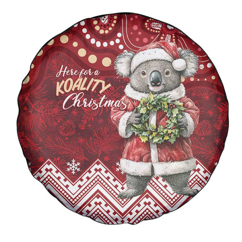 Here For A Koality Xmas Australia Abogirinal Spare Tire Cover Santa Koala - Aussie Hoodie