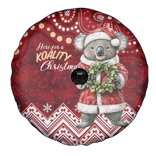 Here For A Koality Xmas Australia Abogirinal Spare Tire Cover Santa Koala - Aussie Hoodie