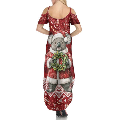 Here For A Koality Xmas Australia Abogirinal Summer Maxi Dress Santa Koala - Aussie Hoodie