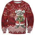 Here For A Koality Xmas Australia Abogirinal Sweatshirt Santa Koala - Aussie Hoodie