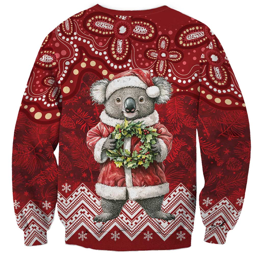 Here For A Koality Xmas Australia Abogirinal Sweatshirt Santa Koala - Aussie Hoodie