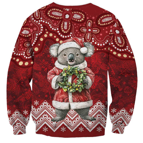 Here For A Koality Xmas Australia Abogirinal Sweatshirt Santa Koala - Aussie Hoodie