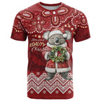 Here For A Koality Xmas Australia Abogirinal T Shirt Santa Koala - Aussie Hoodie