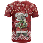 Here For A Koality Xmas Australia Abogirinal T Shirt Santa Koala - Aussie Hoodie