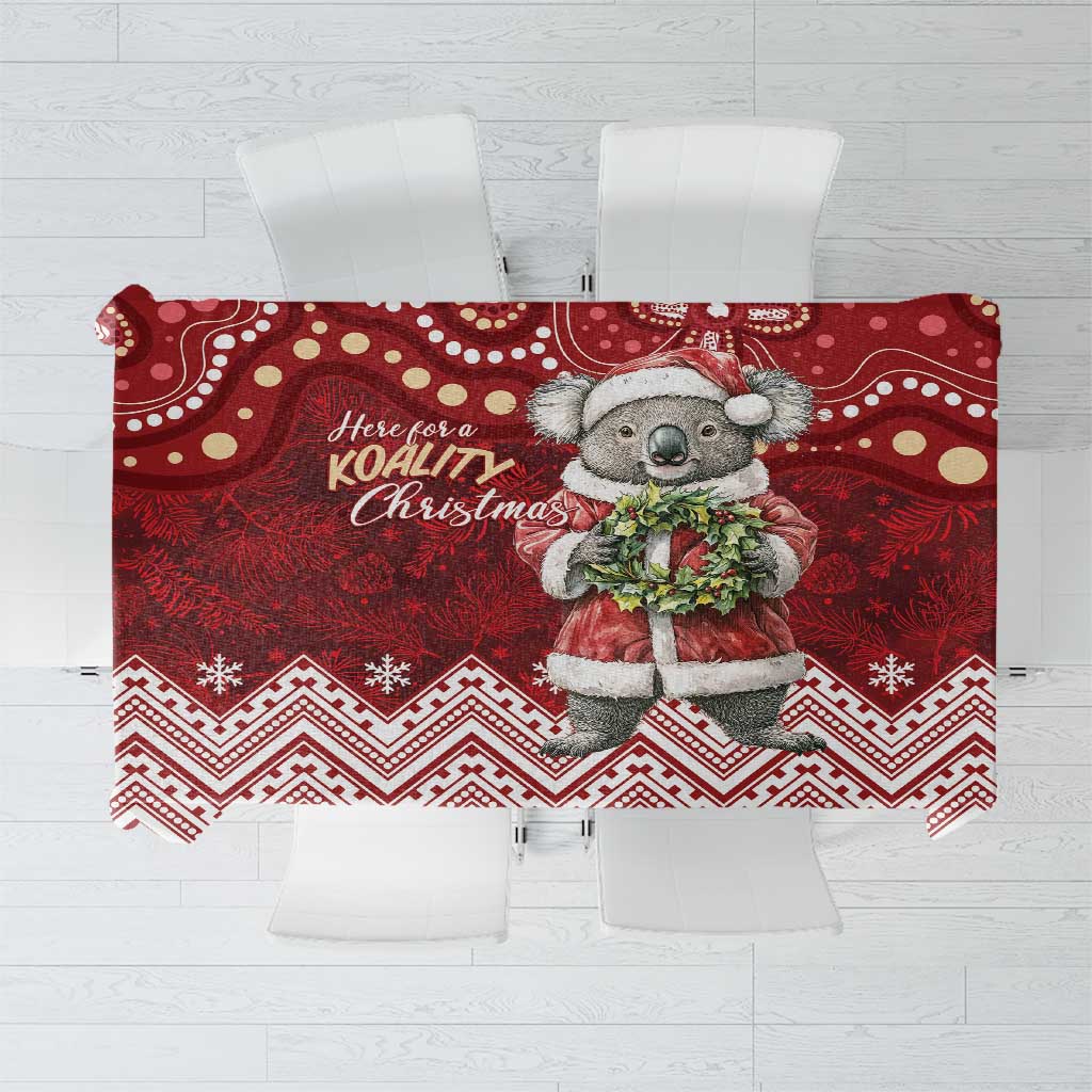 Here For A Koality Xmas Australia Abogirinal Tablecloth Santa Koala - Aussie Hoodie