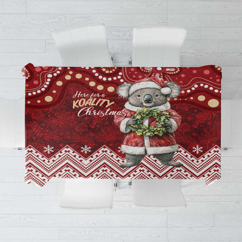 Here For A Koality Xmas Australia Abogirinal Tablecloth Santa Koala - Aussie Hoodie