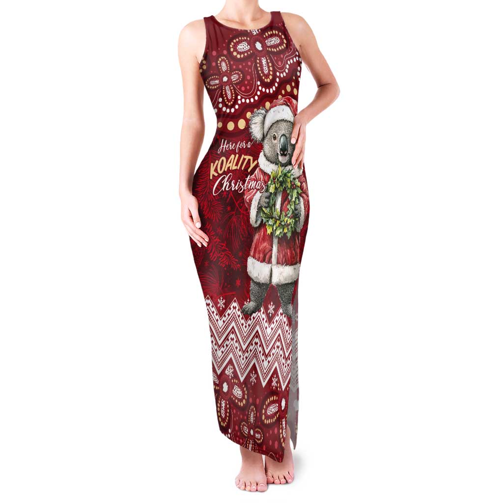Here For A Koality Xmas Australia Abogirinal Tank Maxi Dress Santa Koala - Aussie Hoodie