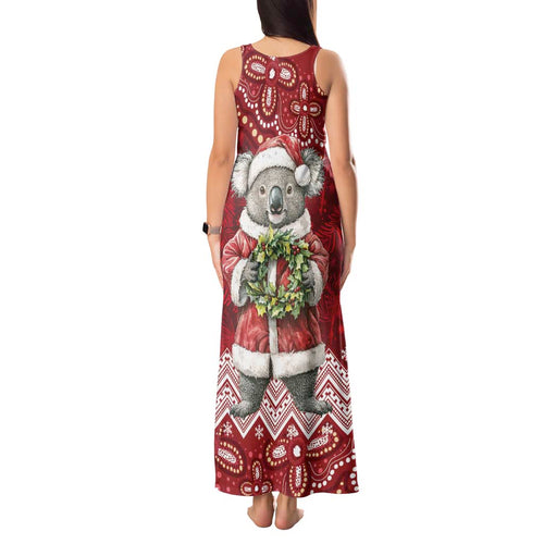Here For A Koality Xmas Australia Abogirinal Tank Maxi Dress Santa Koala - Aussie Hoodie
