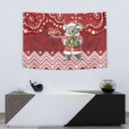 Here For A Koality Xmas Australia Abogirinal Tapestry Santa Koala - Aussie Hoodie