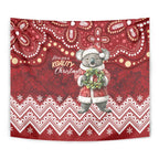 Here For A Koality Xmas Australia Abogirinal Tapestry Santa Koala - Aussie Hoodie