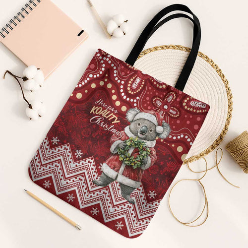 Here For A Koality Xmas Australia Abogirinal Tote Bag Santa Koala - Aussie Hoodie